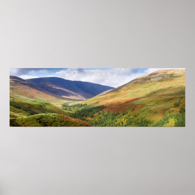 Panorama of Scottish Highlands Poster (Front)
