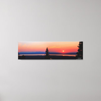 Panorama of Sunset over Eagle River, Alaska Cavas Canvas Print