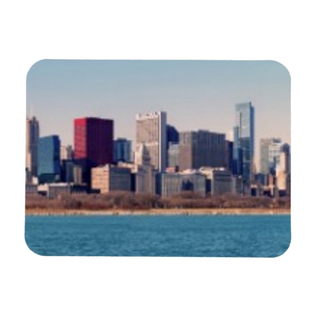 Panorama of the Chicago skyline Magnet (Horizontal)