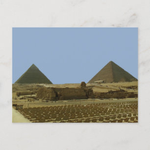 Panorama of the Egyptian pyramids  Postcard