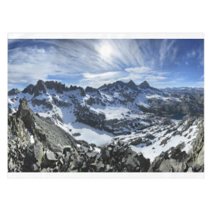 Panorama of the Minarets and Iceberg Lake - Sierra Tablecloth
