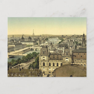 Panorama of the seven bridges, Paris, France class Postcard