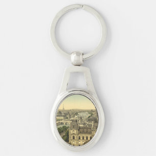 Panorama of the Seven Bridges, Paris, France Key Ring