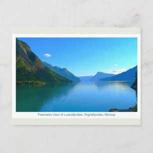 Panorama View of Lustrafjorden  Postcard