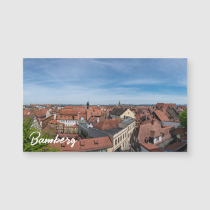 Panorama view of old town from above in Bamberg