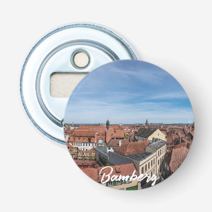 Panorama view of old town from above in Bamberg Bottle Opener