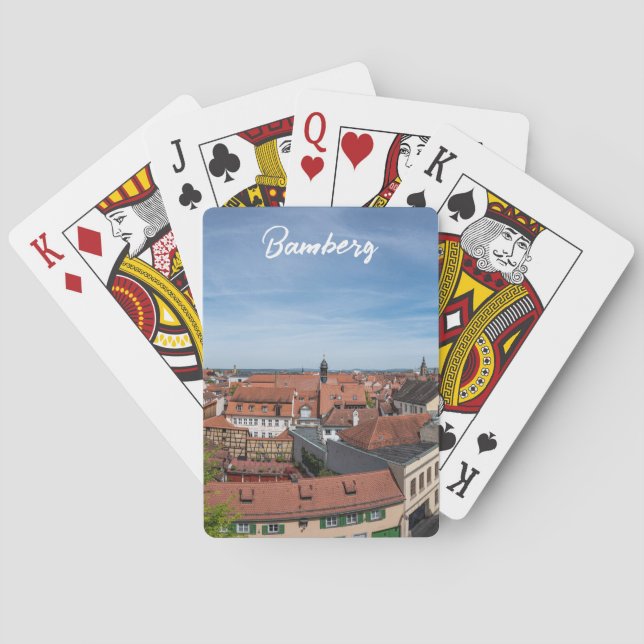 Panorama view of old town from above in Bamberg Playing Cards (Back)