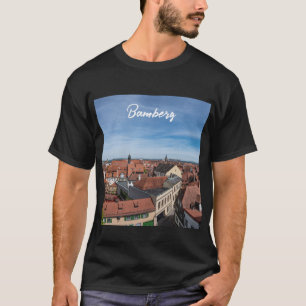 Panorama view of old town from above in Bamberg T-Shirt