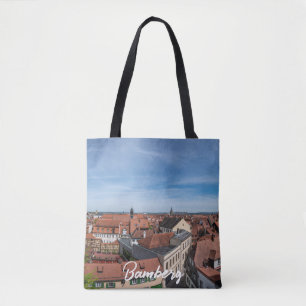 Panorama view of old town from above in Bamberg Tote Bag