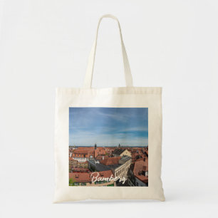 Panorama view of old town from above in Bamberg Tote Bag