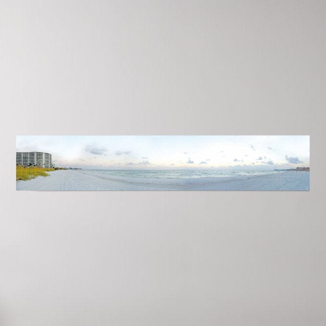 Panoramic Beach Photo II Poster (Front)