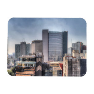 Panoramic Cityscape Of Mexico City Magnet