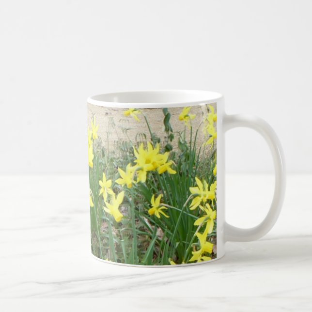 Panoramic Daffodil Flowers Mug (Right)