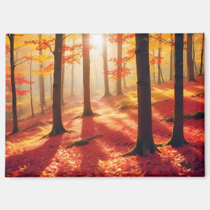 Panoramic Landscape Autumn Forest Nature Tranquil Magnet