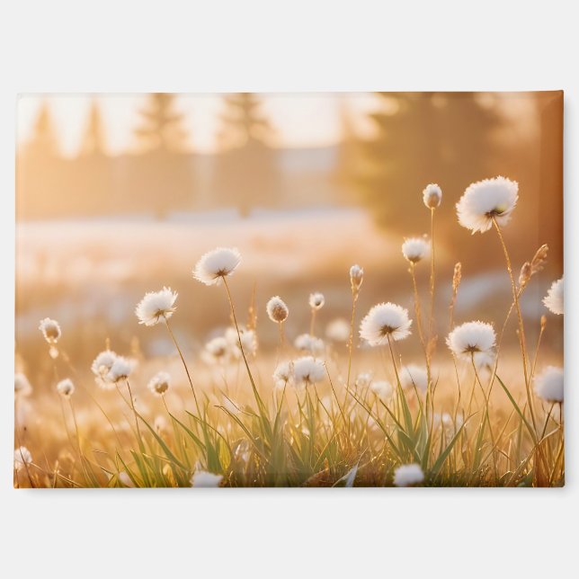 Panoramic Landscape Meadow Nature Tranquil Scenery Magnet (Front)