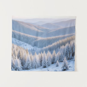 Panoramic Landscape Mountains Panoramic Nature Ice Tapestry