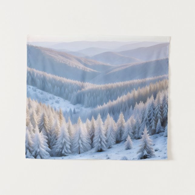 Panoramic Landscape Mountains Panoramic Nature Ice Tapestry (Front (Horizontal))