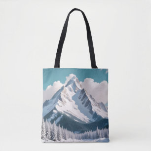 Panoramic Landscape Mountains Panoramic Nature Ice Tote Bag