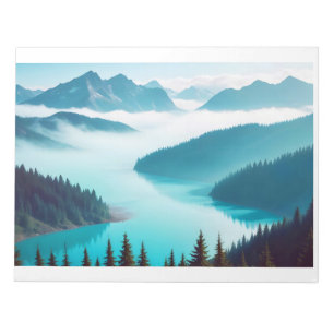 Panoramic Landscape Mountains Picturesque Nature  Notepad