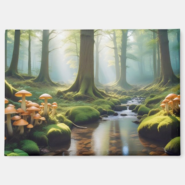 Panoramic Landscape Panoramic River Nature Forest Magnet (Front)