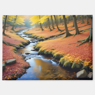 Panoramic Landscape Panoramic River Nature Tranqui Magnet