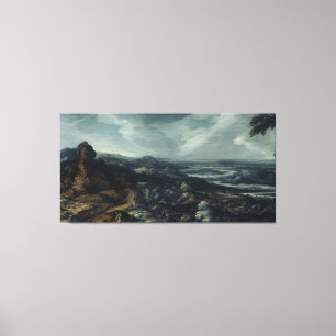 Panoramic Landscape with Tobias and the Angel, Canvas Print