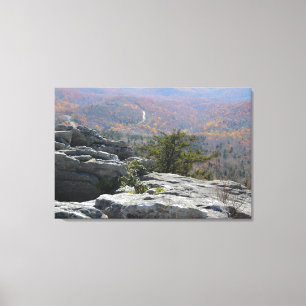 Panoramic Mountain Overlook in Autumn Canvas Print