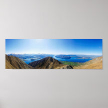 Panoramic mountain view New Zealand Roy's Peak