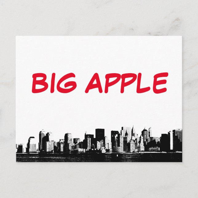 Panoramic New York City Big Apple Postcard (Front)