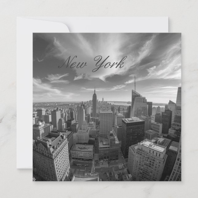 Panoramic New York City Travel  Holiday Card (Front)