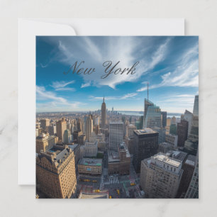 Panoramic New York City Travel  Holiday Card