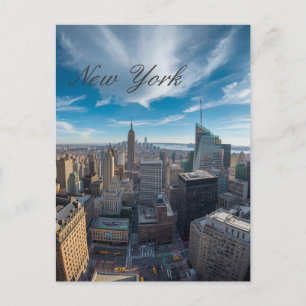 Panoramic New York City Travel  Holiday Postcard