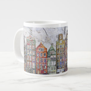 Panoramic of Dutch Row Houses Large Coffee Mug