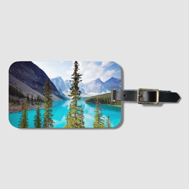 Panoramic of Moraine Lake | Valley of Ten Peaks Luggage Tag (Front Horizontal)