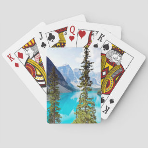 Panoramic of Moraine Lake Valley of Ten Peaks Playing Cards