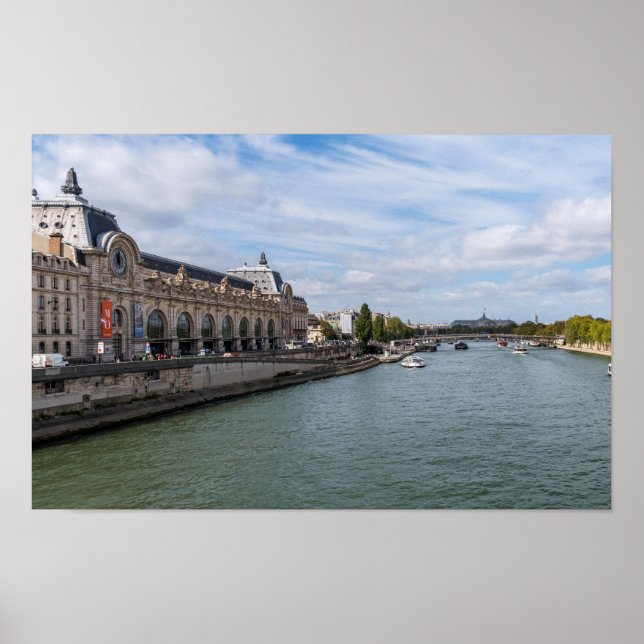 Panoramic of Musee d'Orsay from Pont Royal - Paris Poster (Front)