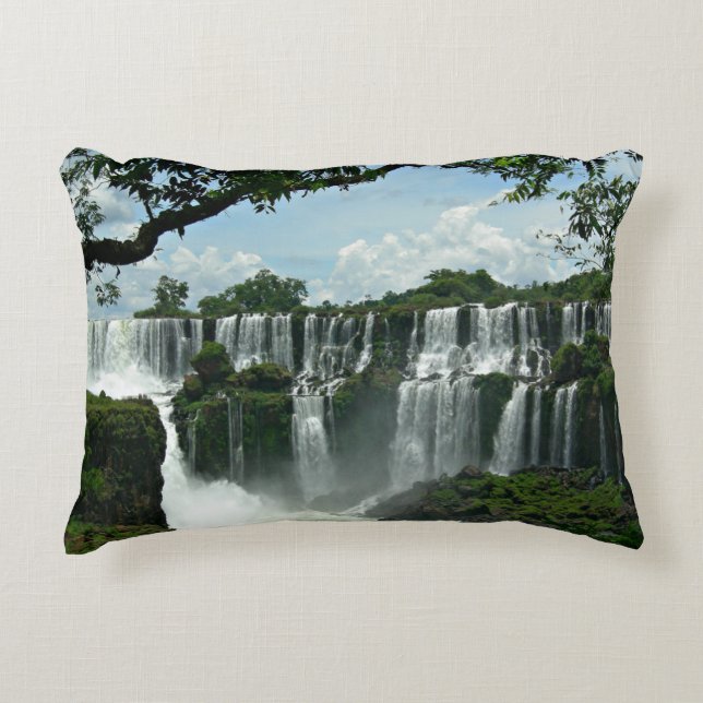 Panoramic Of The Iguazu Falls Decorative Cushion (Front)