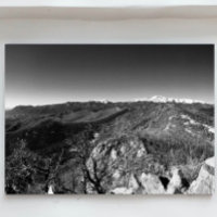 Panoramic photo of Cheyenne Mtn. and Pikes Peak