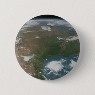 Panoramic Planet Earth And The Us. 2 6 Cm Round Badge
