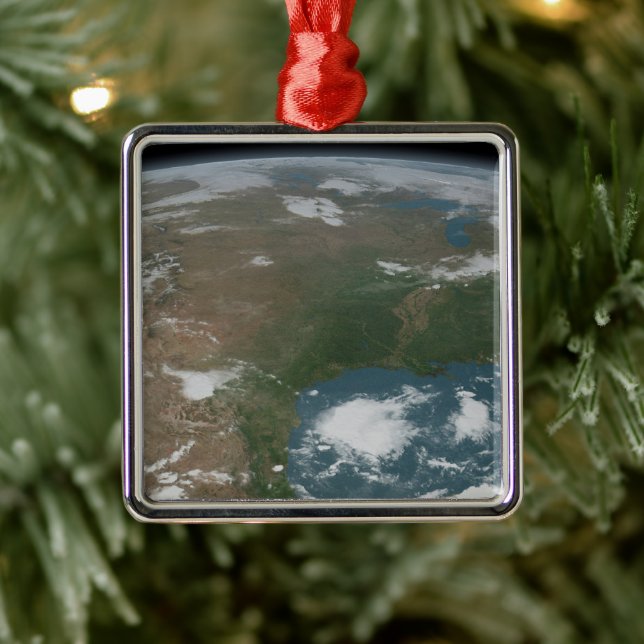 Panoramic Planet Earth And The Us. 2 Metal Tree Decoration (Tree)