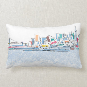 Panoramic San Franciso, CA Lumbar Cushion