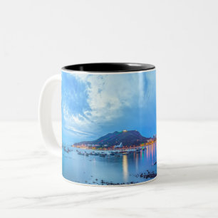 Panoramic Seaside vista of Vung Tau, Vietnam Two-Tone Coffee Mug