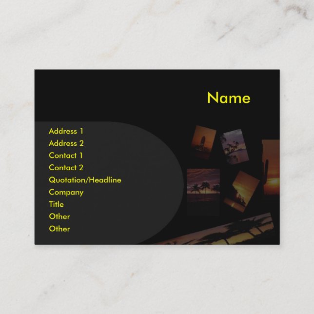 Panoramic Sunset Profile Card (Front)