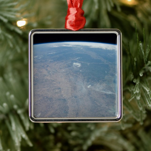 Panoramic Texas And The Gulf Of Mexico Metal Tree Decoration (Tree)