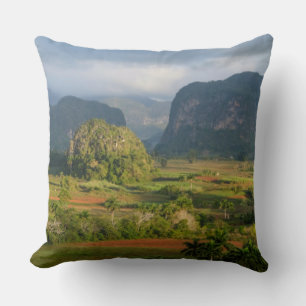 Panoramic valley landscape, Cuba Cushion
