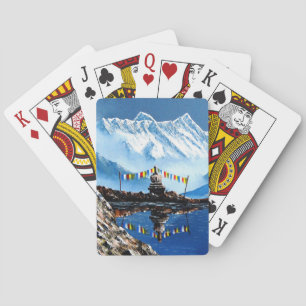 Panoramic View Of Annapurna Mountain Nepal Playing Cards