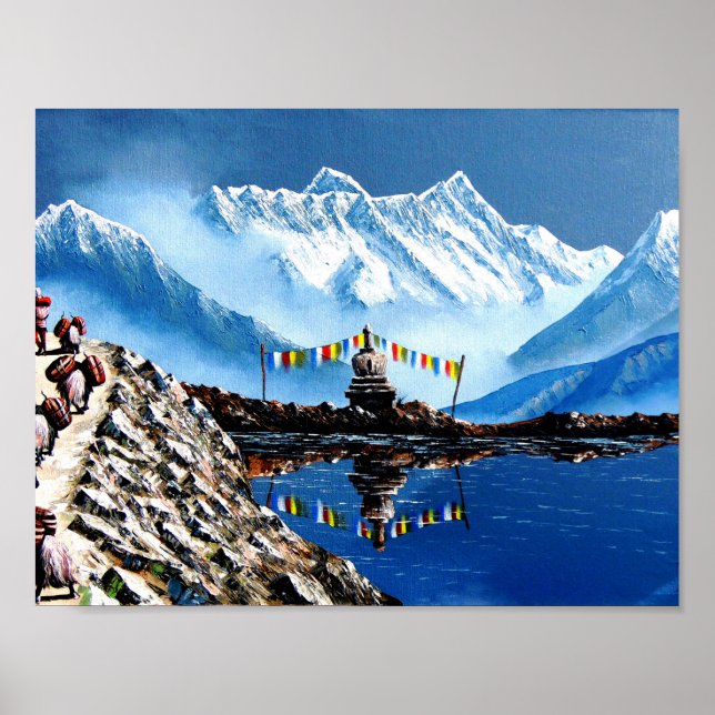 Panoramic View Of Annapurna Mountain Nepal Poster (Front)
