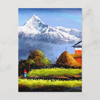 Panoramic View Of Beautiful Everest Mountain Postcard