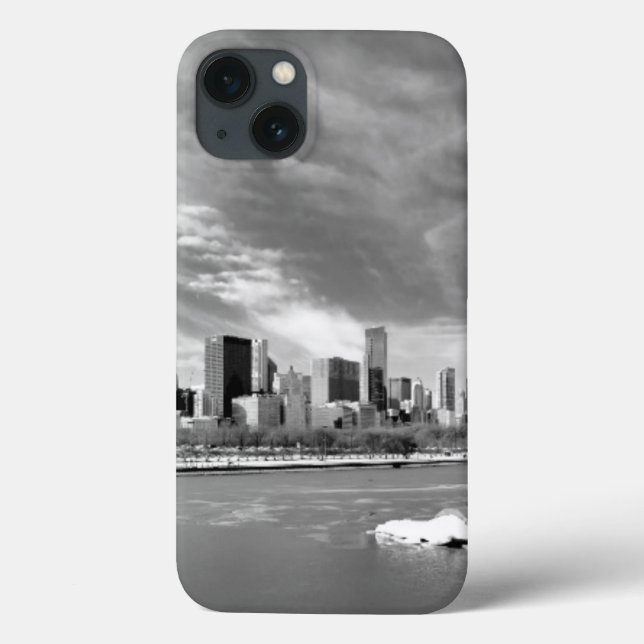Panoramic view of Chicago skyline in winter Case-Mate iPhone Case (Back)