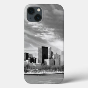Panoramic view of Chicago skyline in winter iPhone 13 Case